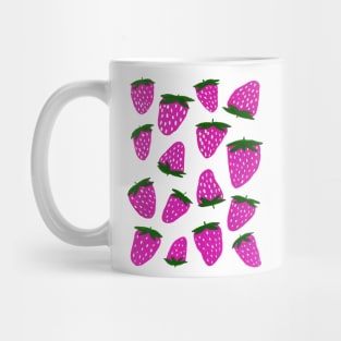 Organic summer strawberries purple and green Mug